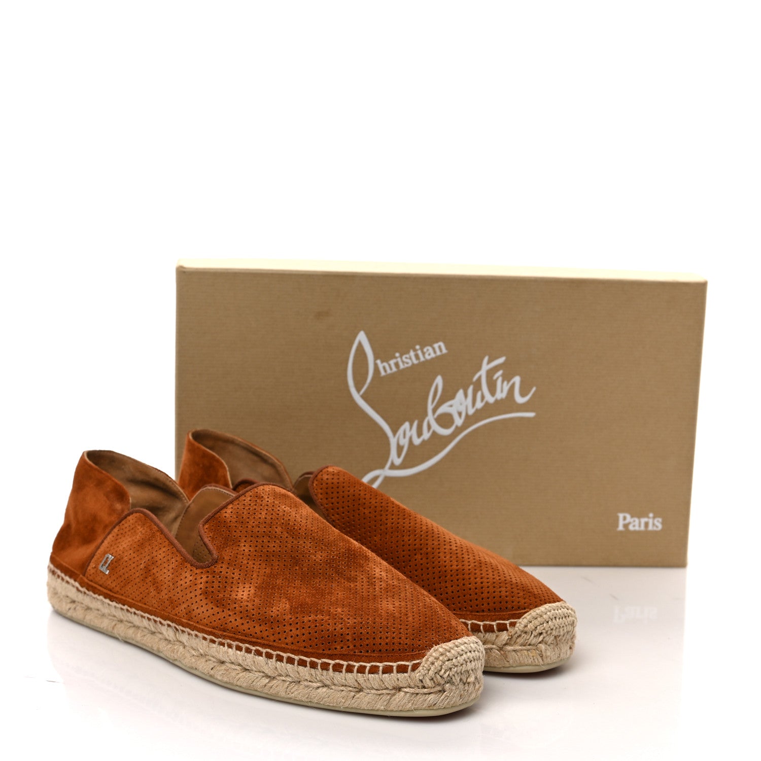 Christian Louboutin Veau Velours Mens Espadon Flat Espadrilles 45 Toscan 8 of 8