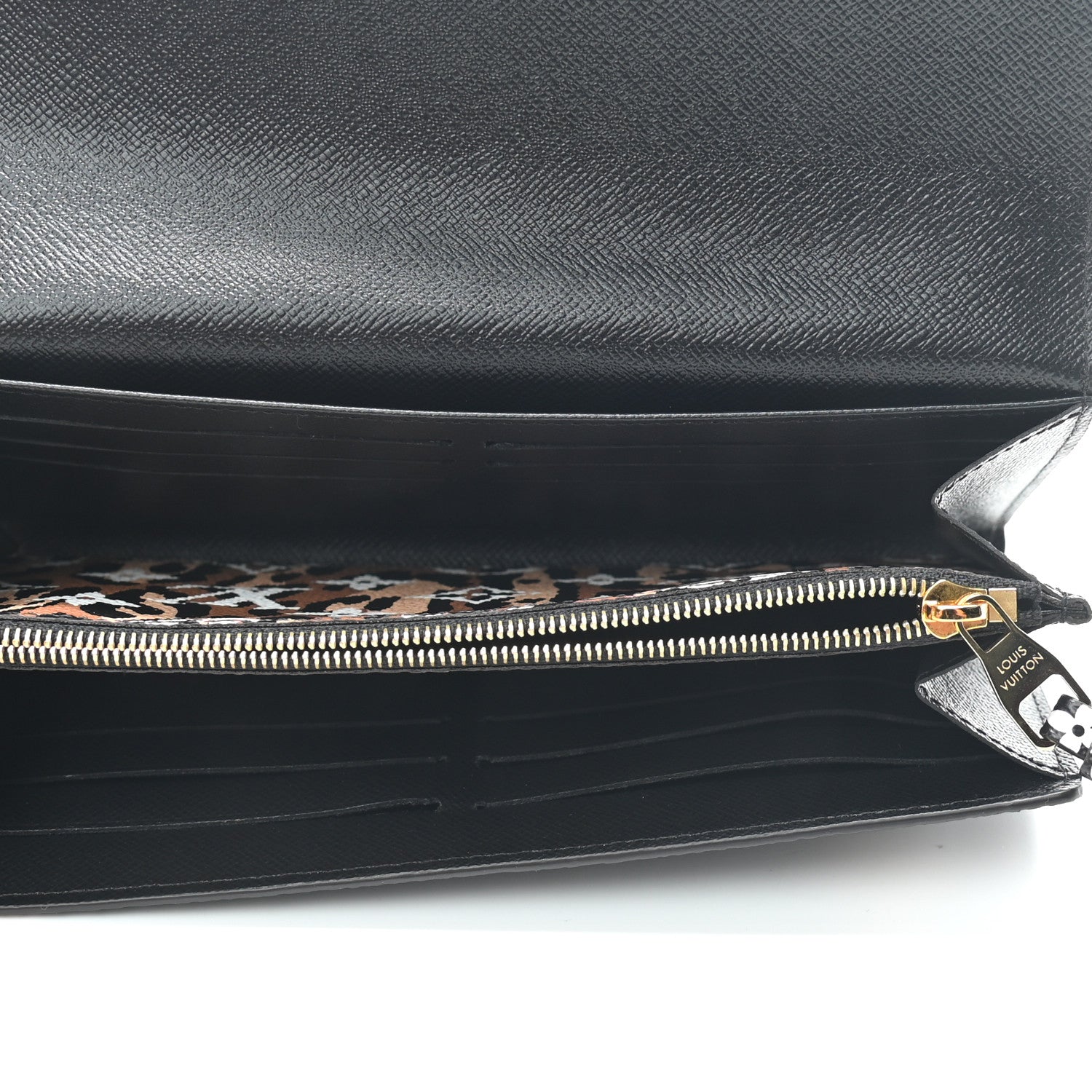 Louis Vuitton Monogram Giant Jungle Sarah Wallet Black 5 of 8