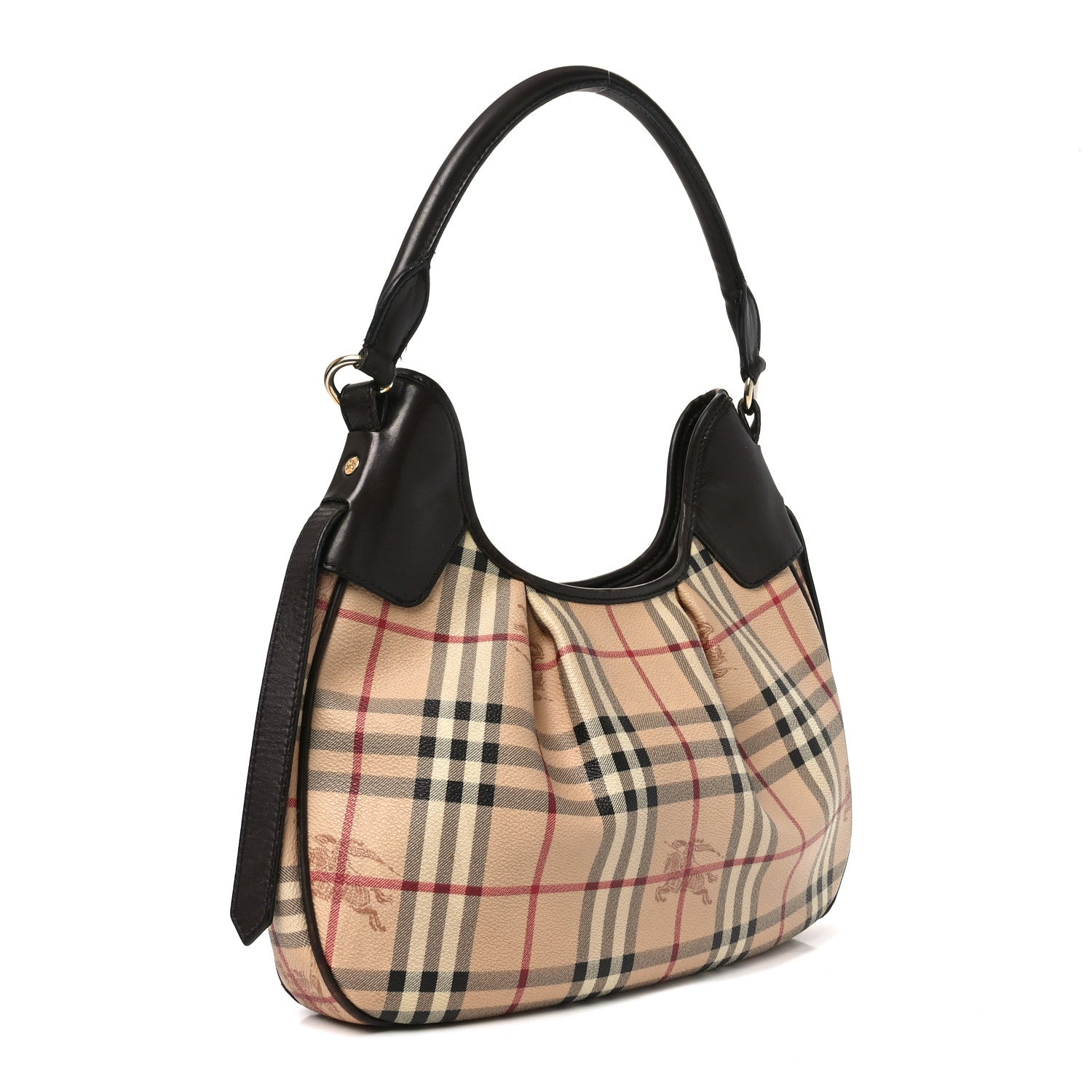 Burberry Haymarket Check Small Brooklyn Hobo Brown 3 of 11