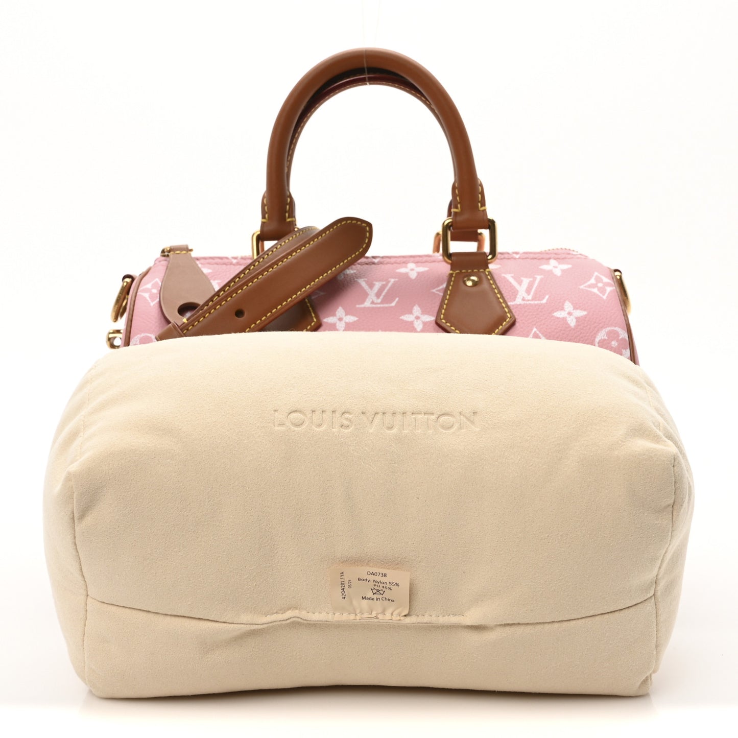 Calfskin Monogram Speedy P9 Bandouliere 25 Pink Sakura