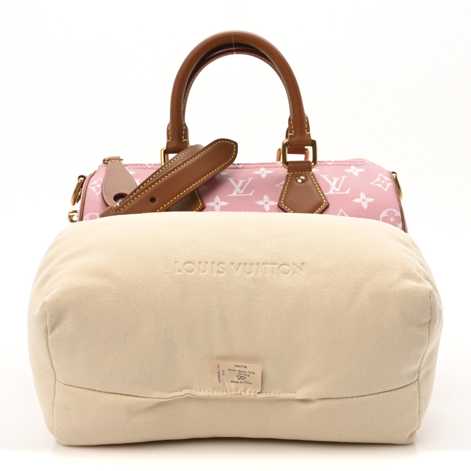 Louis Vuitton Calfskin Monogram Speedy P9 Bandouliere 25 Pink Sakura 4 of 11