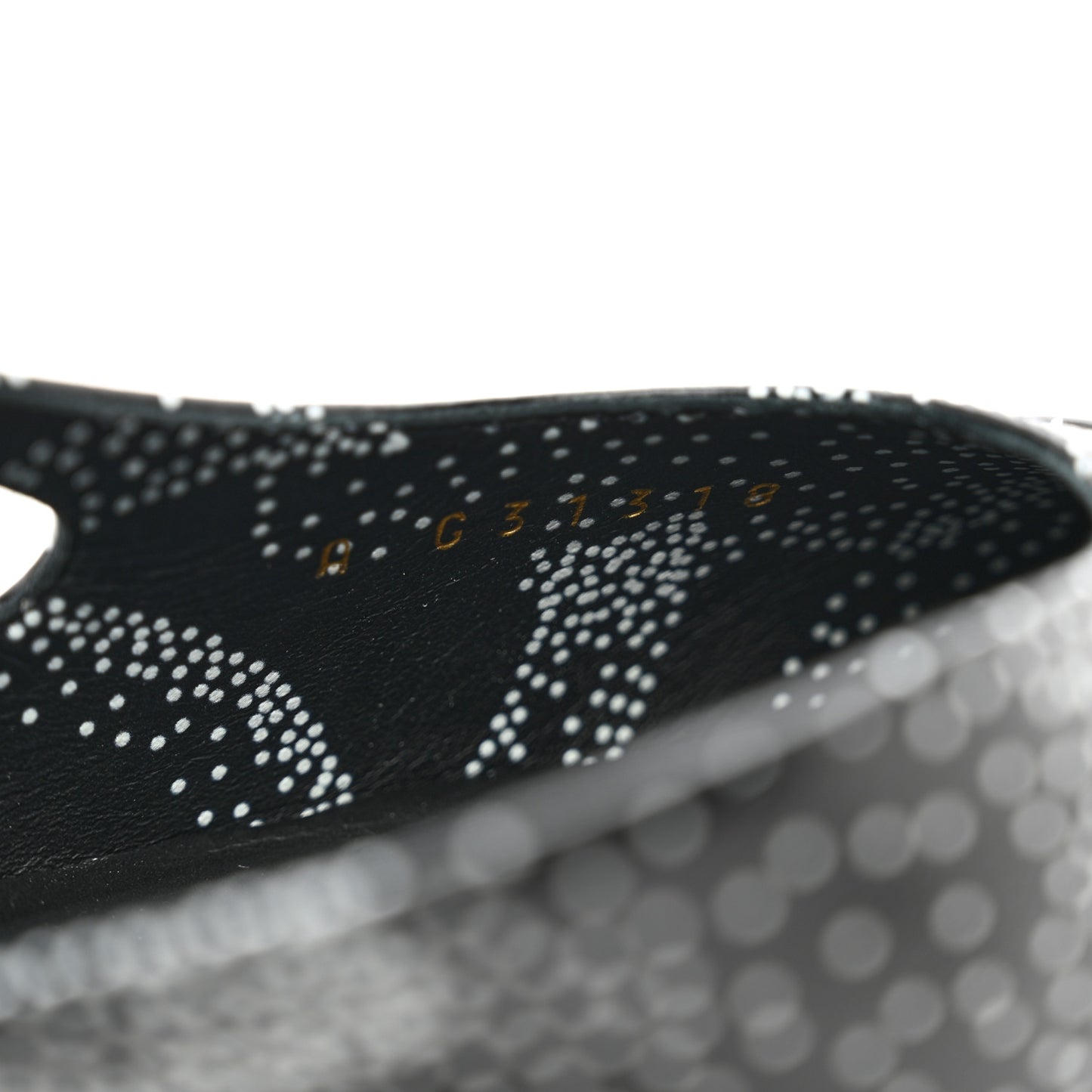 Calfskin Camellia Printed Cap Toe CC Slingback Pumps 39.5 Black White