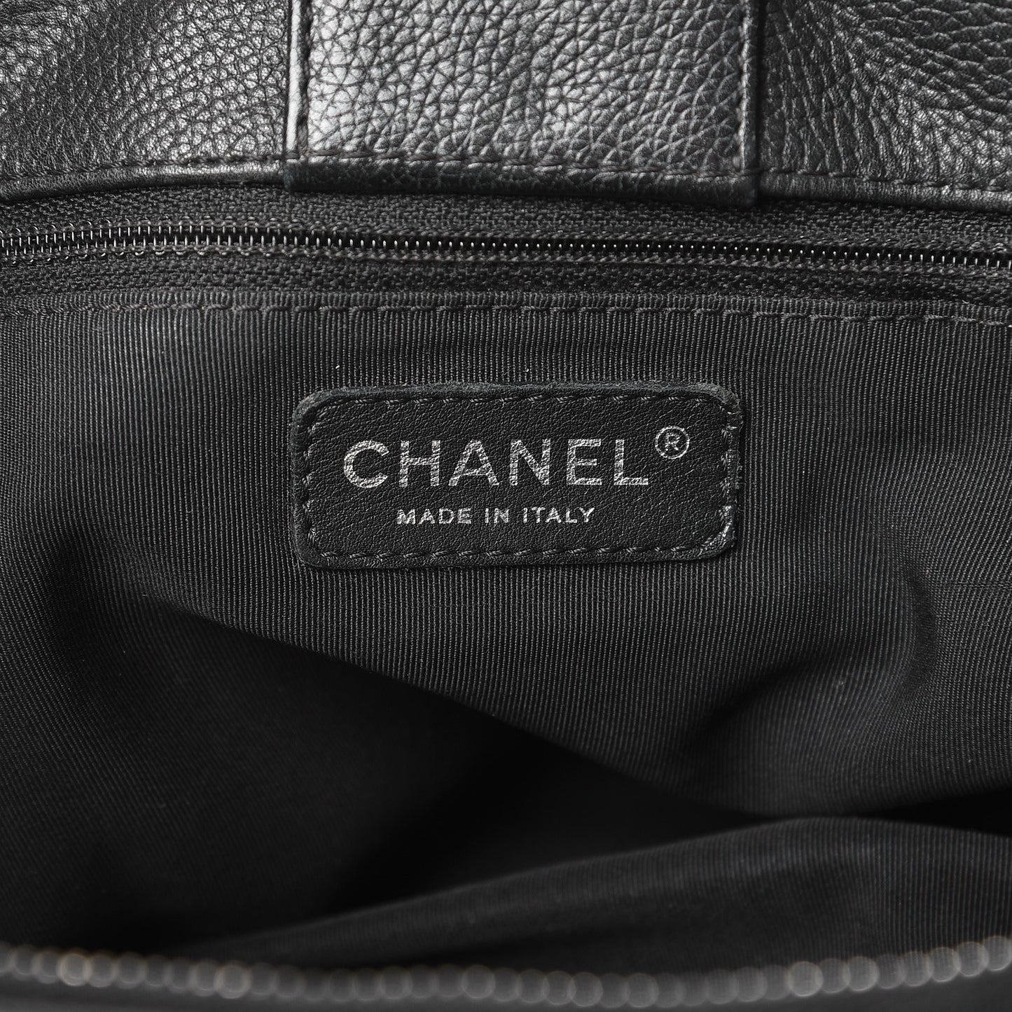 Calfskin Cerf Executive Shopper Tote Black