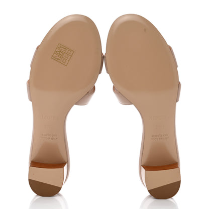 Hermes Calfskin Oasis Sandals 36.5 Beige Nude 5 of 9