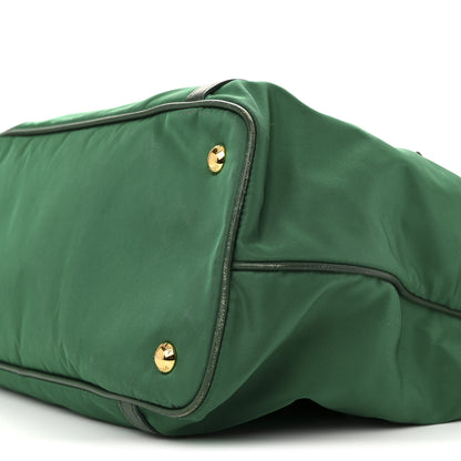 Prada Tessuto Nylon Saffiano Tote Oleandro 10 of 16