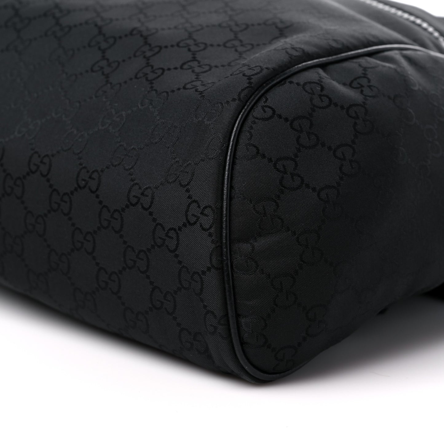 Nylon Monogram Slim Backpack Black