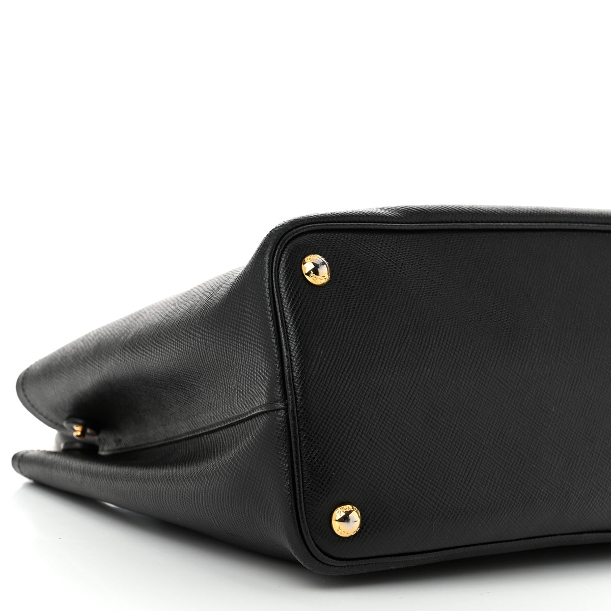 Saffiano Cuir Medium Double Bag Black Fuoco