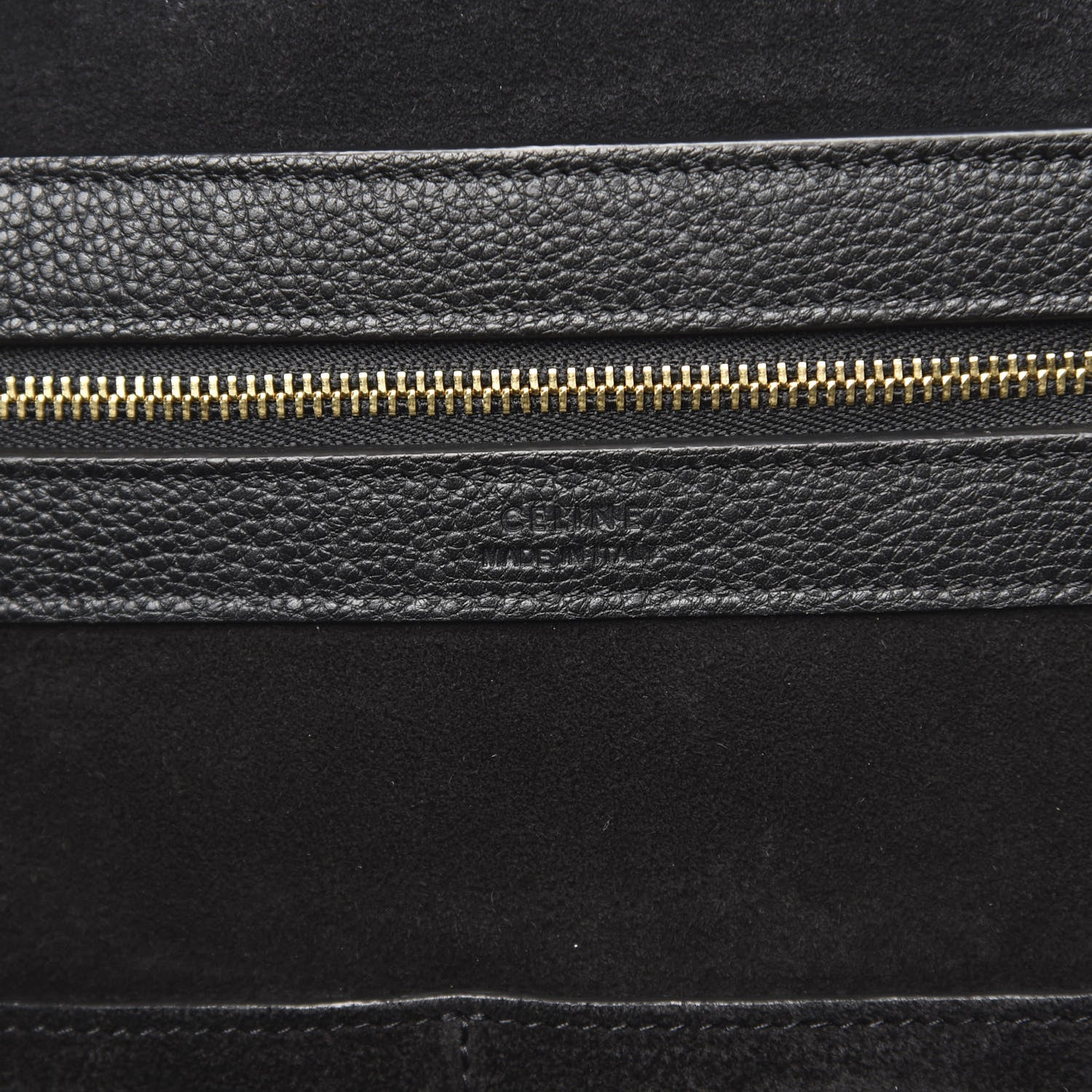 Celine Soft Grained Calfskin Small Belt Cabas Phantom Black 6 of 12