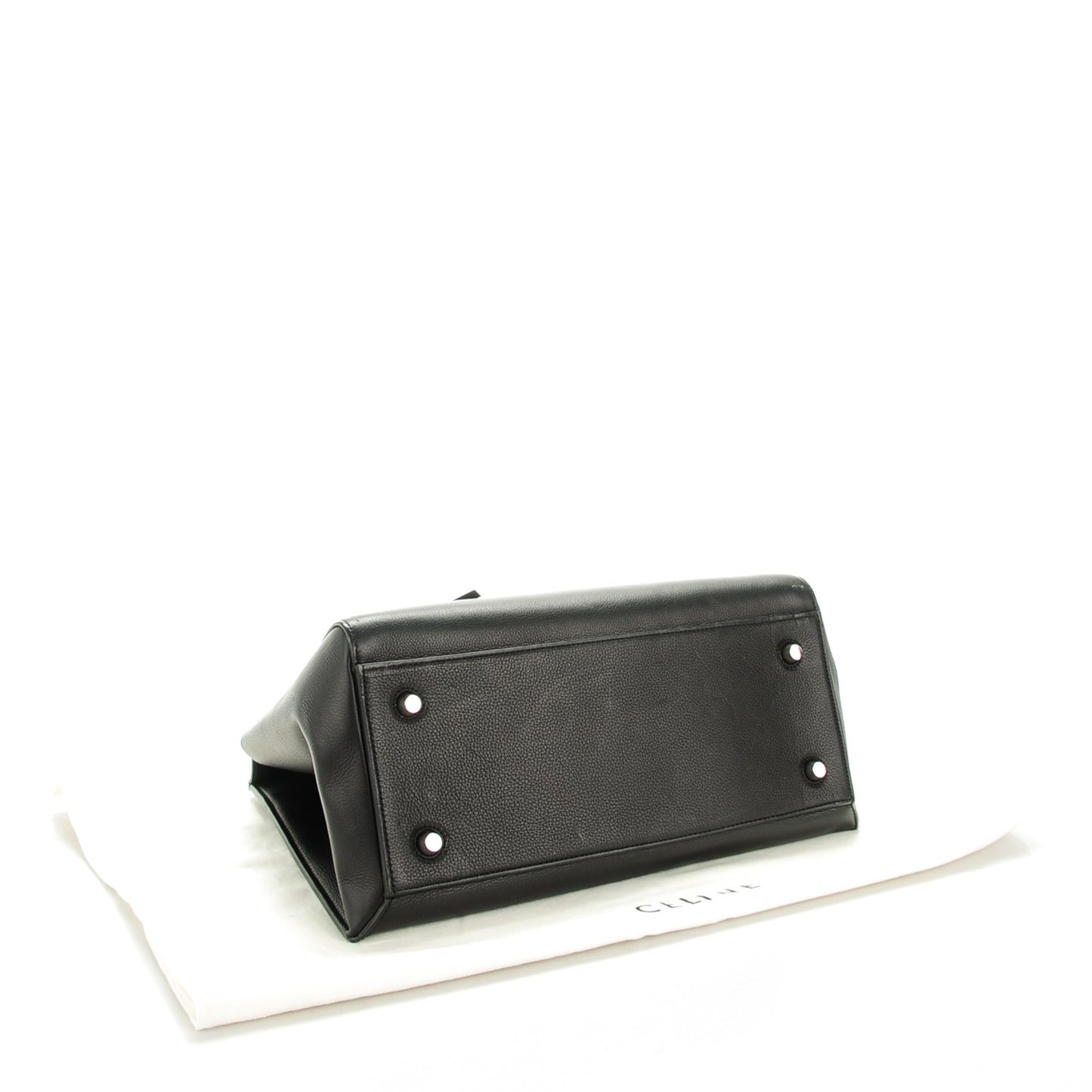 Supple Calfskin Medium Edge Shoulder Bag Black