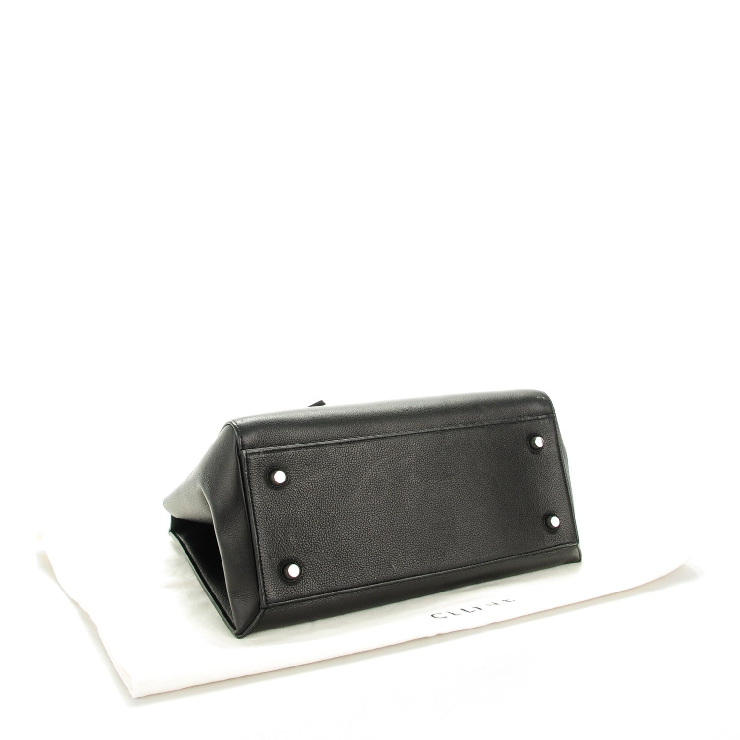 Celine Supple Calfskin Medium Edge Shoulder Bag Black 4 of 8