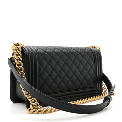 Chanel Caviar Quilted Medium Boy Flap Black 3 of 13