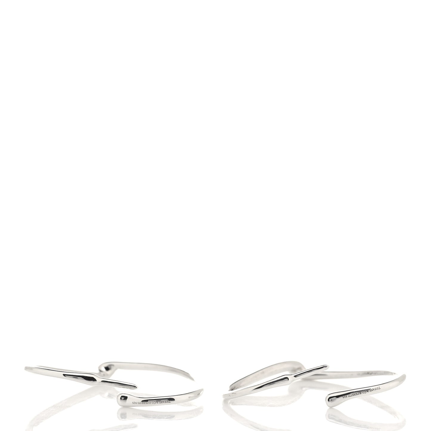 Sterling Silver Small Elsa Peretti Open Heart Hoop Earrings