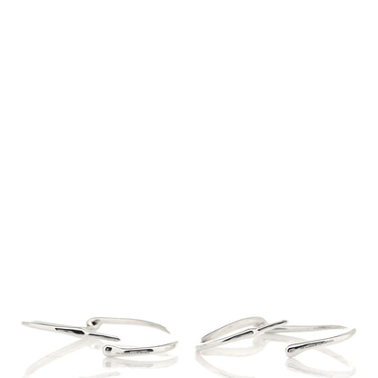 Tiffany Sterling Silver Small Elsa Peretti Open Heart Hoop Earrings 3 of 4