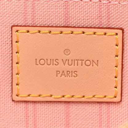 Louis Vuitton Damier Azur Neverfull MM GM Pochette Rose Ballerine 6 of 8
