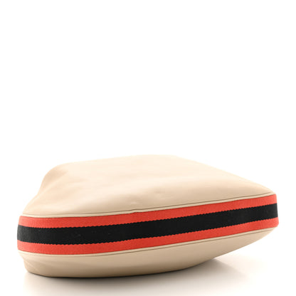 Gucci Aria Calfskin Web Large Attache Shoulder Bag Beige 4 of 10