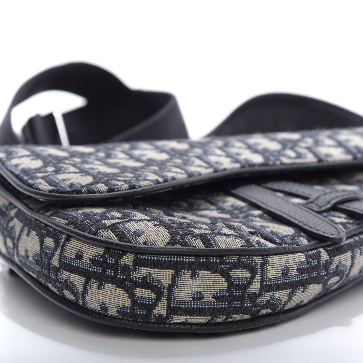 Christian Dior Oblique Mens Mini Saddle Bag Blue 6 of 10