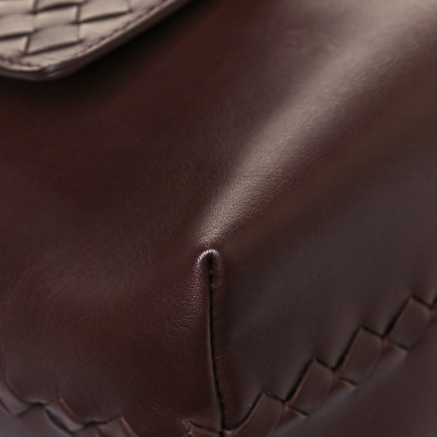 Nappa Intrecciato Messenger Bag Ebano