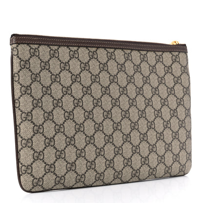 Gucci GG Supreme Monogram Large Ophidia Pouch Clutch Brown 3 of 10