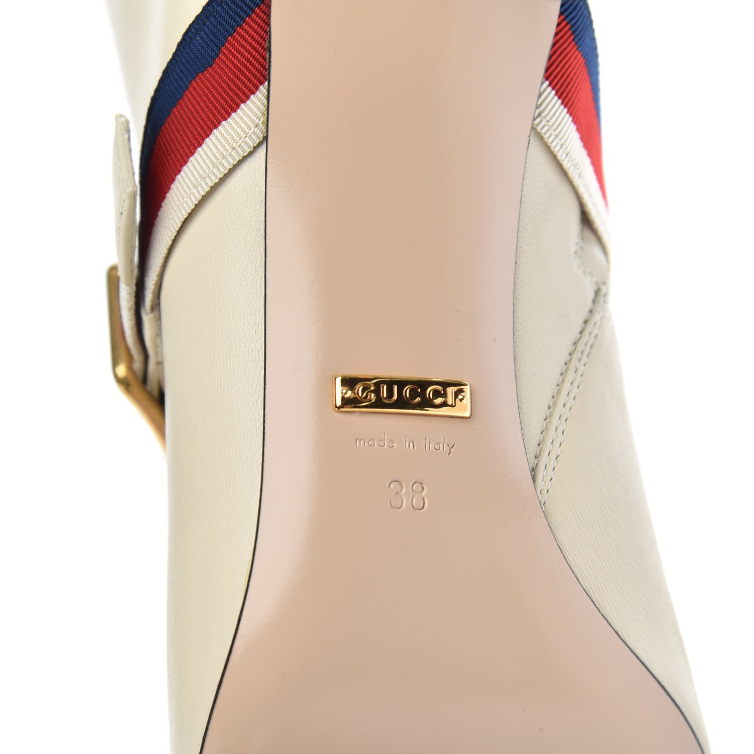 Gucci Nappa Sylvie Ankle Boots 38 Mystic White 6 of 7