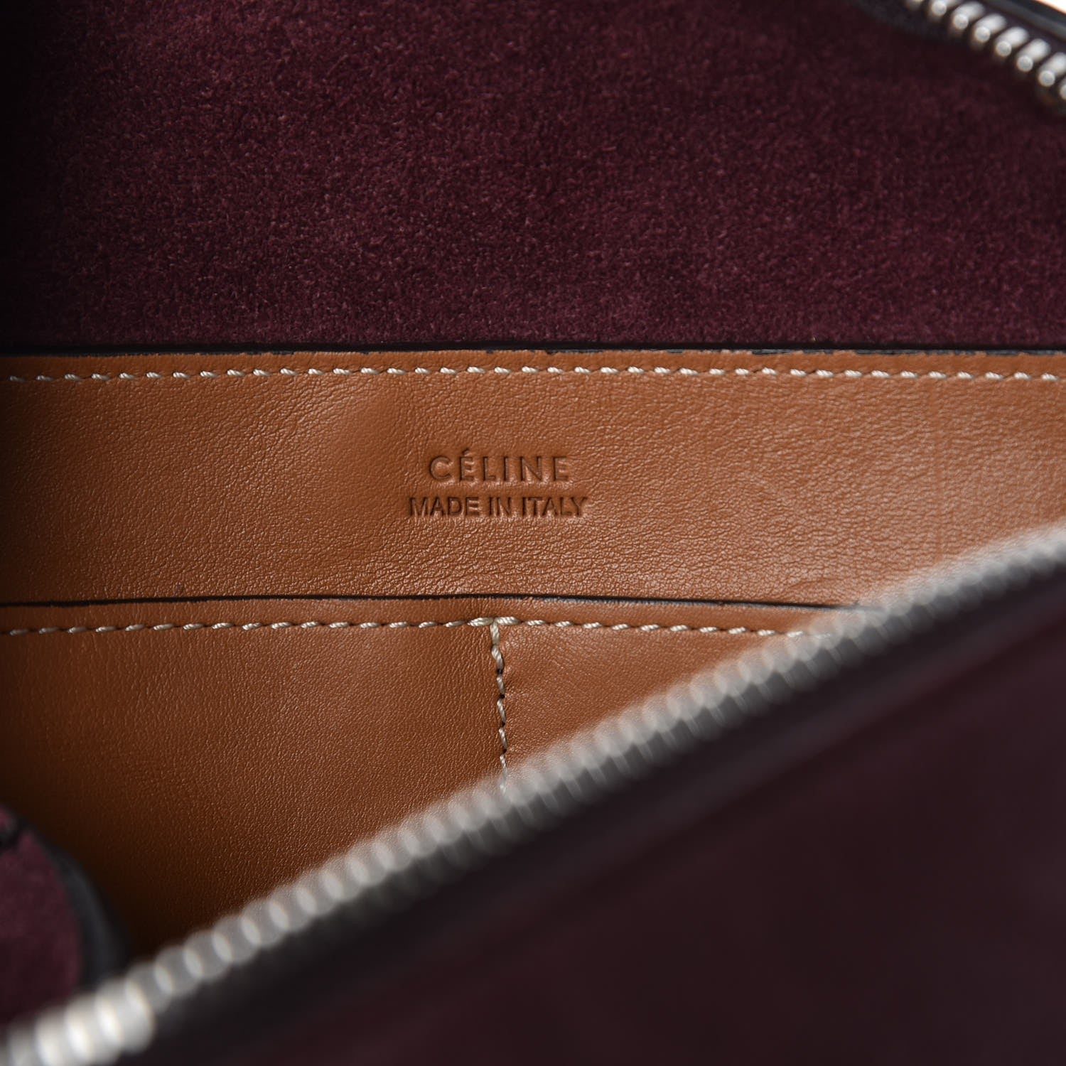 Celine Lambskin Small Soft Cube Satchel Burgundy 6 of 6