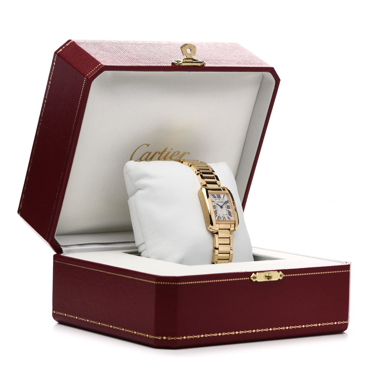 18K Yellow Gold 23mm Tank Anglaise Quartz Watch