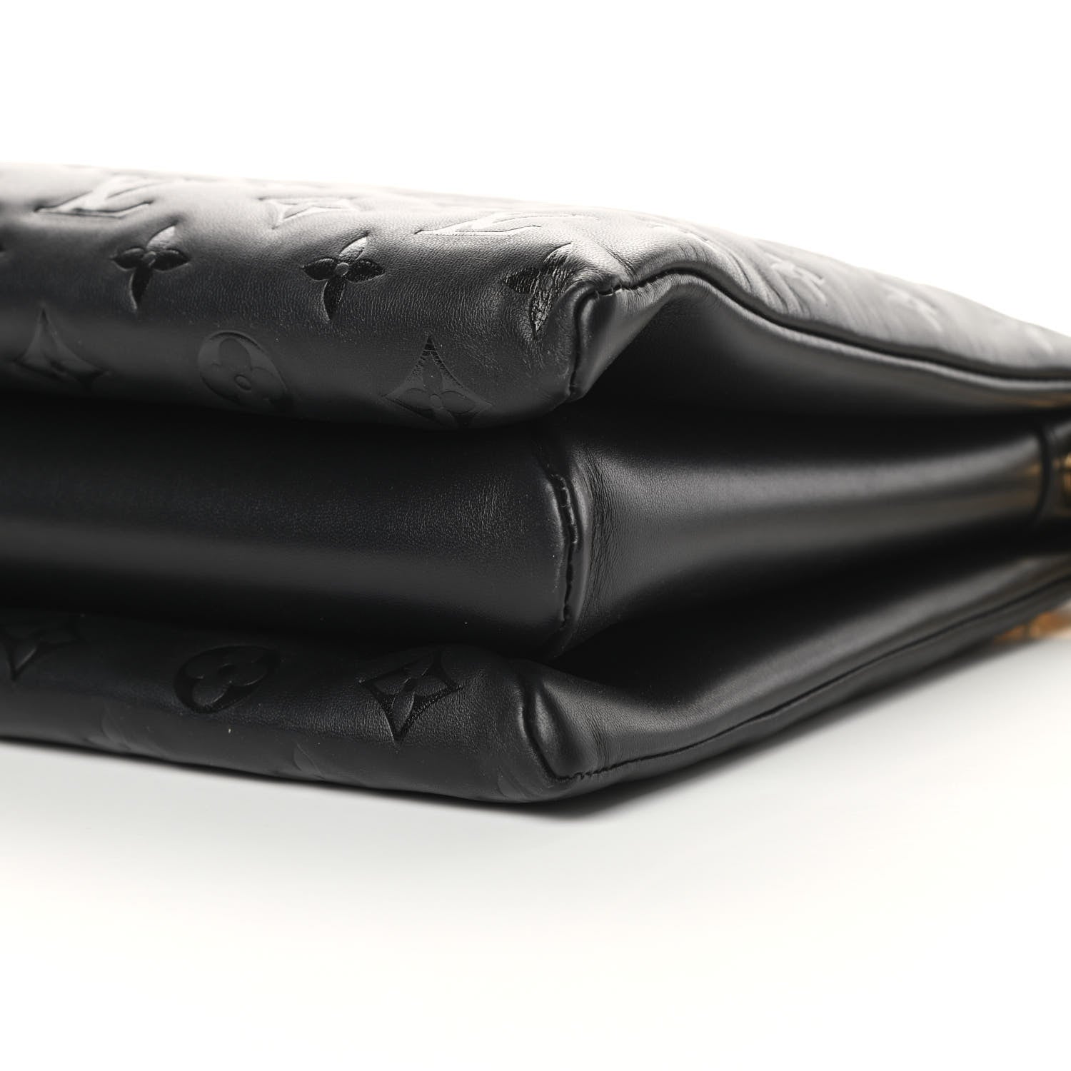 Louis Vuitton Lambskin Embossed Monogram Coussin MM Black 10 of 11