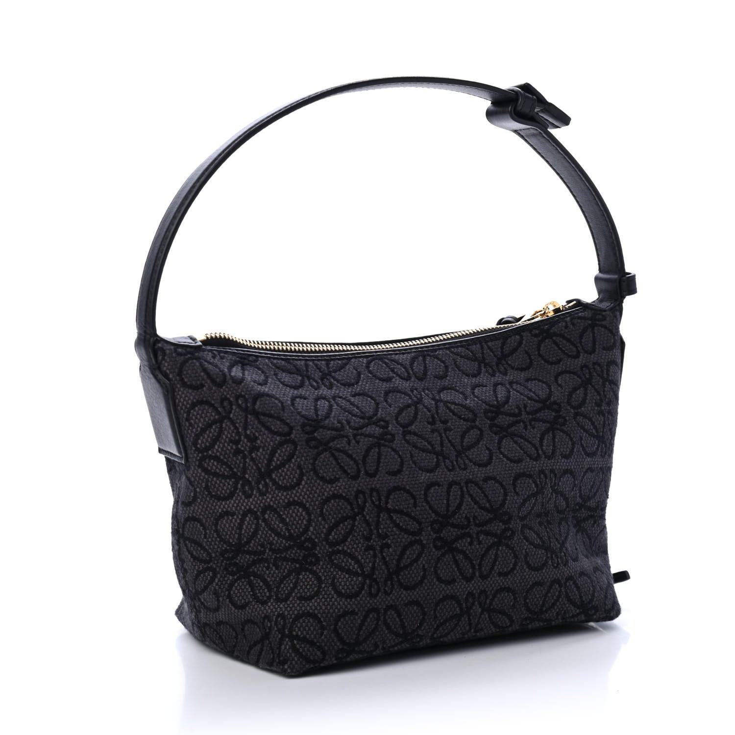 Loewe Jacquard Anagram Calfskin Small Cubi Bag Anthracite Black 2 of 4