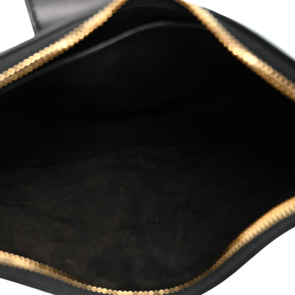 Celine Smooth Calfskin Medium Strap Ava Triomphe Shoulder Bag Black 5 of 10