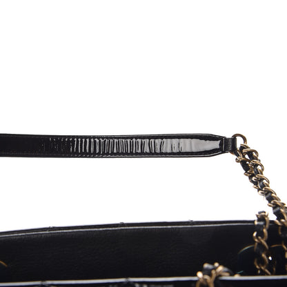 Chanel Patent Goatskin Quilted Small CC Eyelet Tote Black 10 of 11