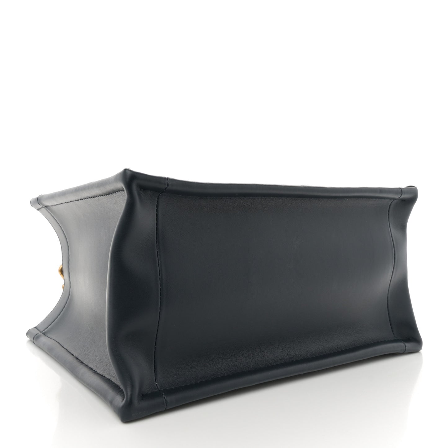 Oblique Calfskin Small Book Tote With Strap Blue Multicolor
