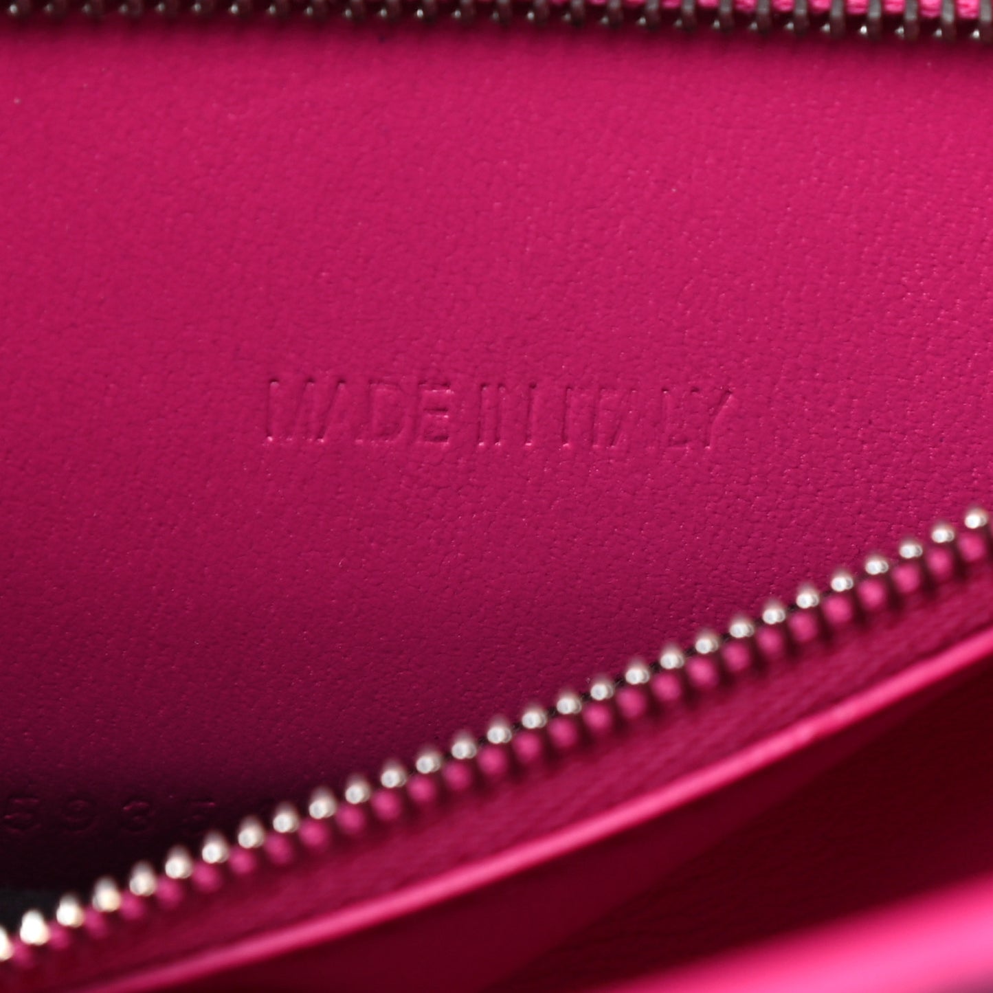 Shiny Calfskin Python Effect Small Hourglass Top Handle Bag Fuchsia Black