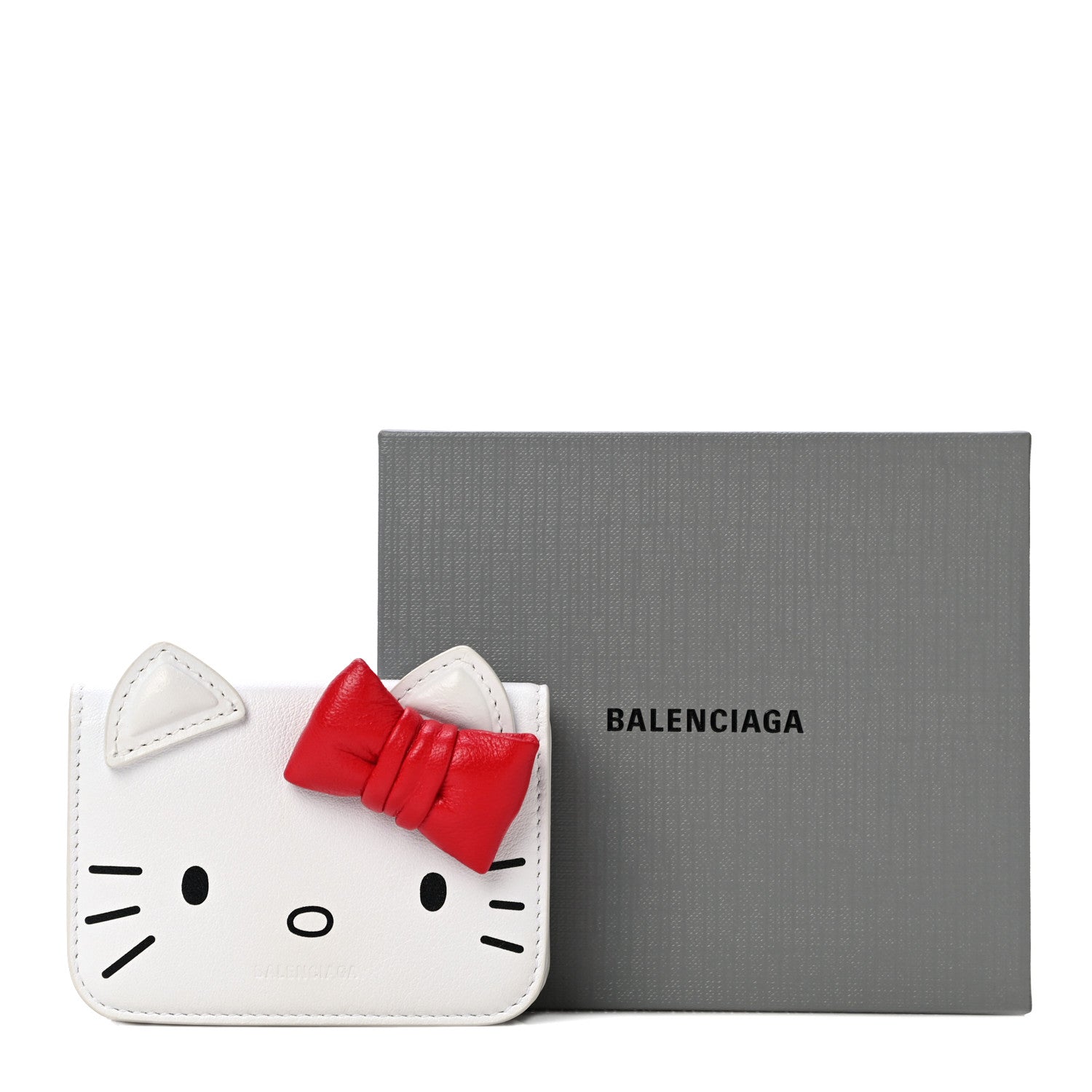 Balenciaga Calfskin Hello Kitty Mini Wallet White 12 of 12