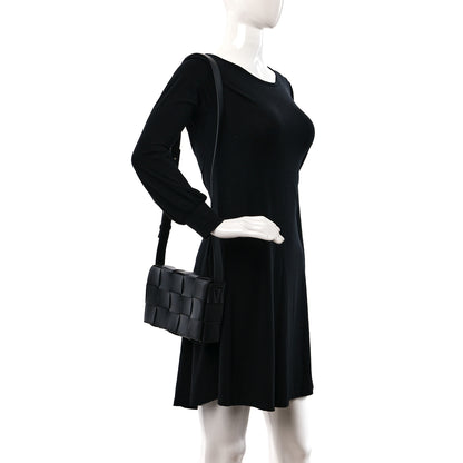 Bottega Veneta Lambskin Maxi Intreccio Small Cassette Crossbody Bag Black 2 of 9