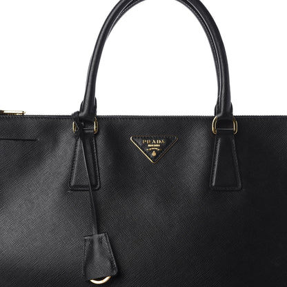 Prada Saffiano Lux Extra Large Galleria Double Zip Tote Black 12 of 14
