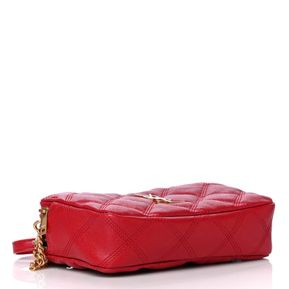 Saint Laurent Grained Lambskin Quilted Mini Becky Double Zip Bag Rouge Eros 4 of 7