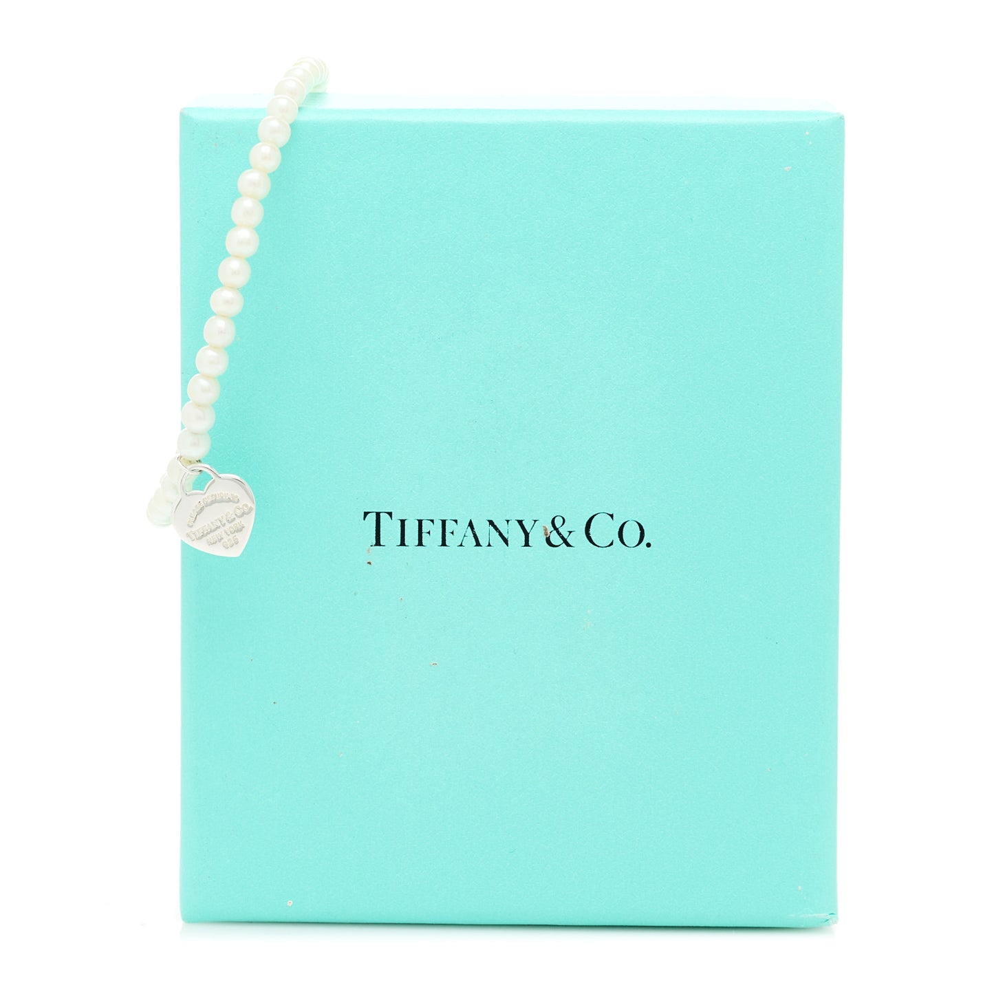 Sterling Silver Pearl Return To Tiffany Heart Tag Bead Bracelet