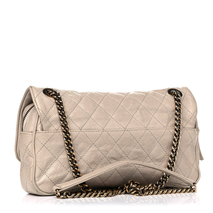 Chanel Crumpled Grained Calfskin Quilted Small Shiva Flap Beige 2 of 15