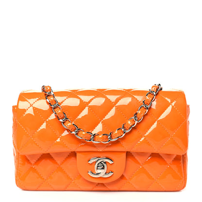 Chanel Patent Quilted Mini Rectangular Flap Orange 1 of 13