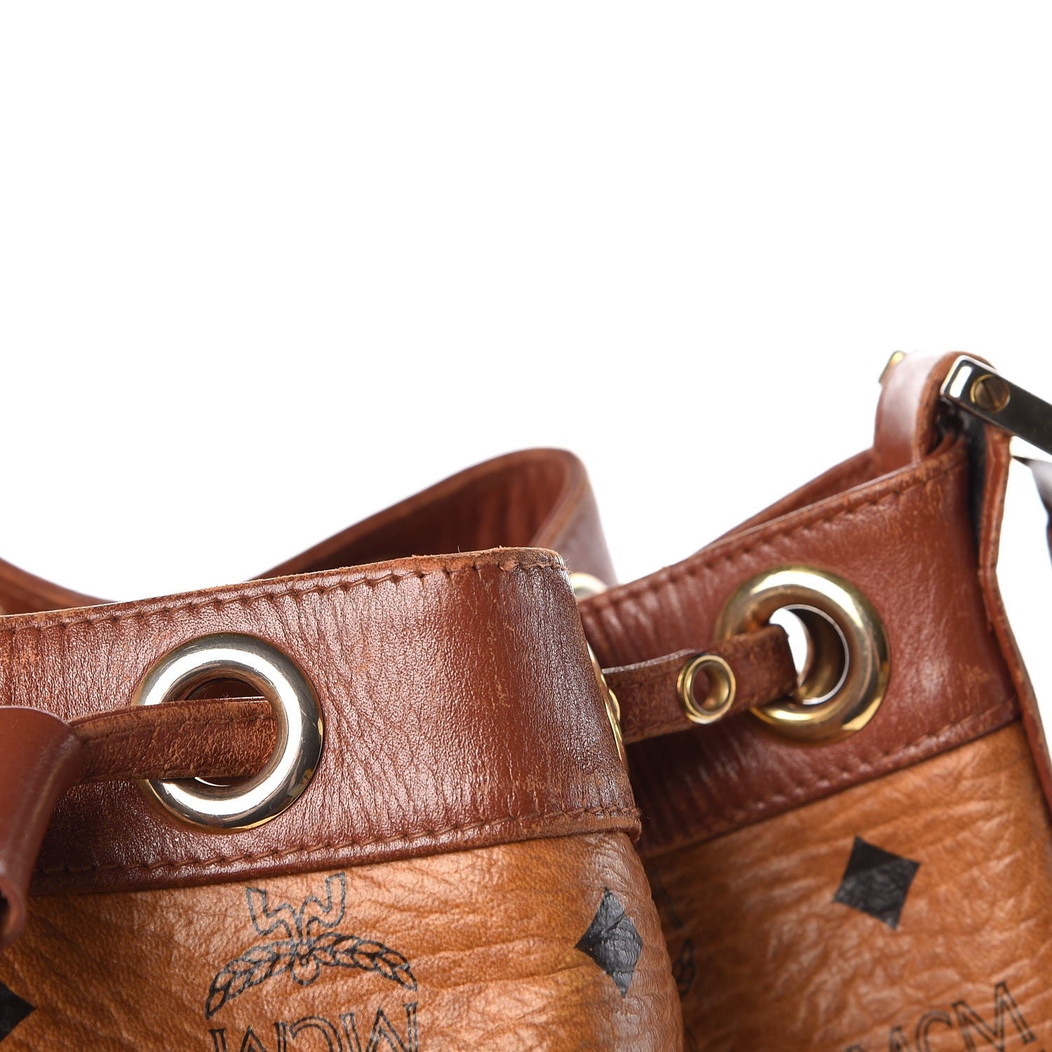 MCM Visetos Drawstring Bag Cognac 18 of 26