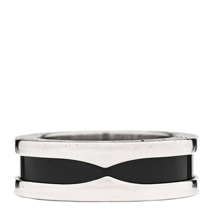 Bulgari Sterling Silver Ceramic Save The Children One-Band Ring 51 5.75 1 of 6