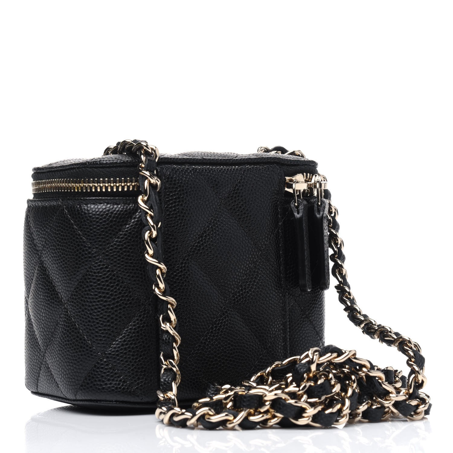 Chanel Caviar Quilted Mini Vanity Case With Chain Black 2 of 5