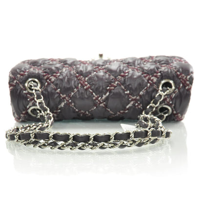 Chanel Nylon Quilted Tweed on Stitch Flap Purple 5 of 9