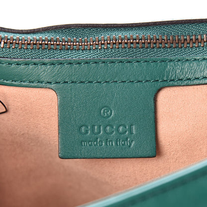Gucci Calfskin Matelasse Medium GG Marmont Shoulder Bag Emerald Green 6 of 10