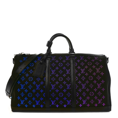 Louis Vuitton Jacquard Monogram Light Up Keepall Bandouliere 50 Black 1 of 10