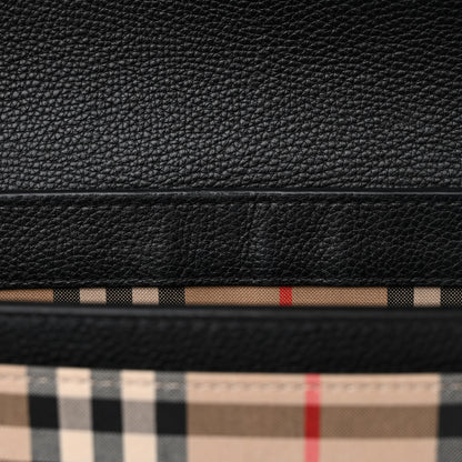 Burberry Grainy Calfskin Vintage Check Note Crossbody Bag Black 12 of 15