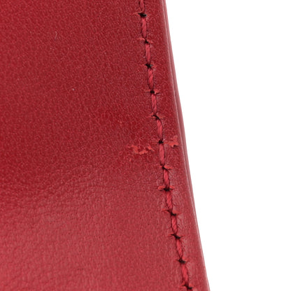 Saint Laurent Patent Matelasse Monogram Small Vicky Chain Bag Red 13 of 13