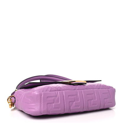 Fendi Nappa FF 1974 Embossed Baguette Agapanto 4 of 12