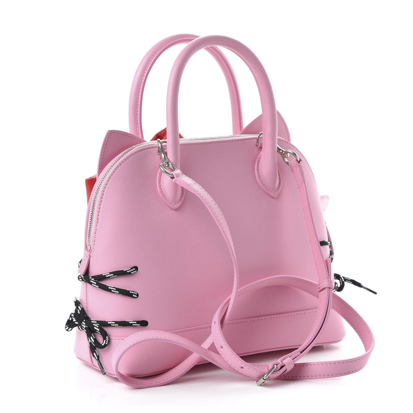 Calfskin Hello Kitty S Ville Top Handle Bag Pink