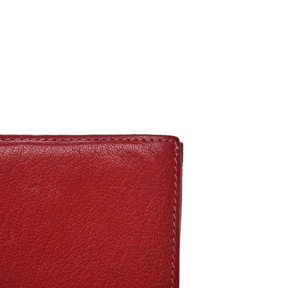 Hermes Chevre Mysore Bearn Gusset Wallet Rouge Casaque 10 of 12