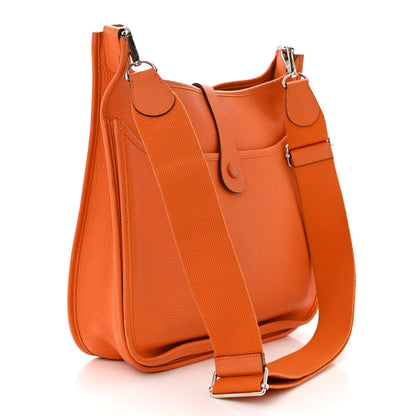 Hermes Taurillon Clemence Evelyne III GM Orange 3 of 15